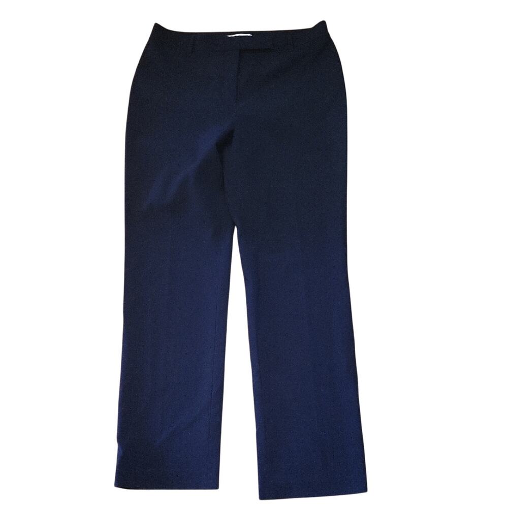 Chaus Women’s Dress Pants Size 6 Dark Blue Straight Leg Career Work Slacks